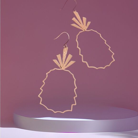 🍍Rose Gold Plated Lightweight Hook Drop boho Beachy Earrings - Picture 6 of 13